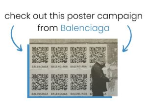 Balenciaga QR code campaign